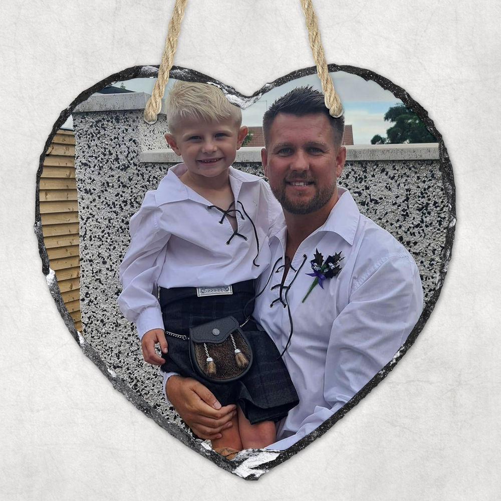 Personalised Hanging Heart Slate #3 image